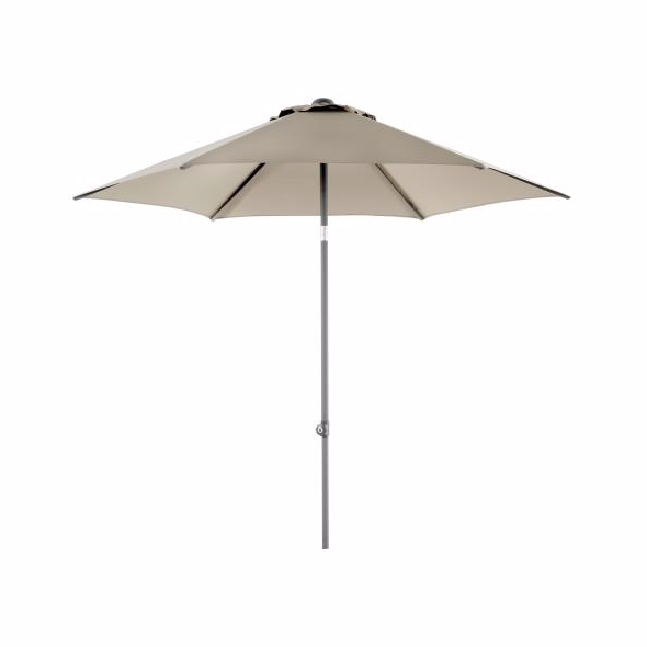 Poppi parasol Ø2,5m taupe - Diverse > Haveparasol - Brafab - Enggården Havemøbler